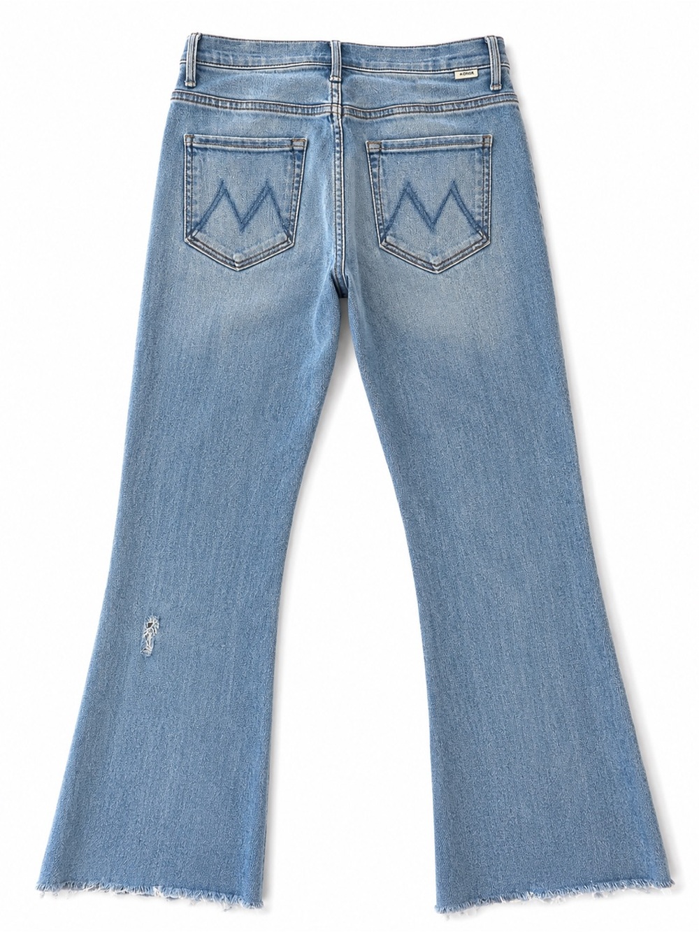 MOTHER Cropped Kick Flare Jeans in Light Wash